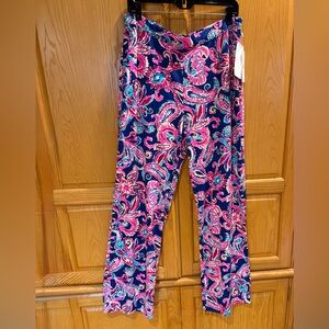 Lilly Pulitzer UPF 50+ 32" Grenada Knit Pant Pull-On Multicolor Size Large